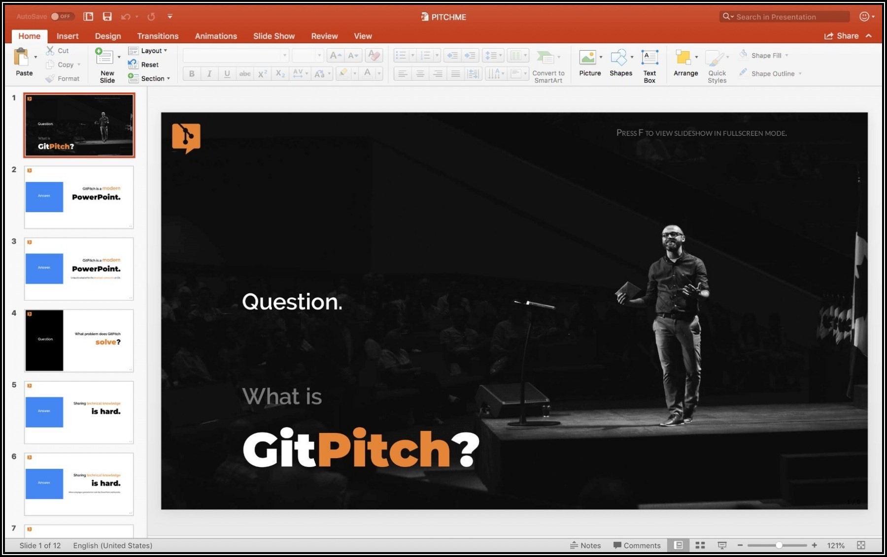 GITPITCH EXPORT TO POWERPOINT