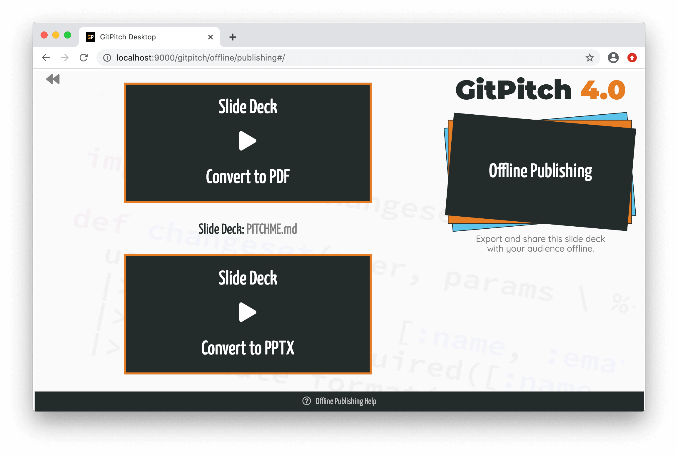 GitPitch Slide Deck Open In PowerPoint