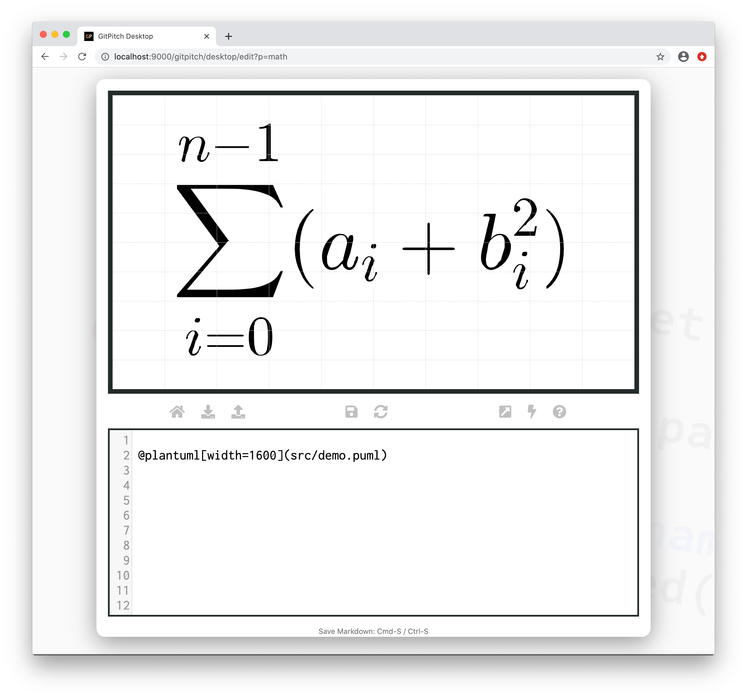 Sample slide demonstrating the plantuml latex diagram