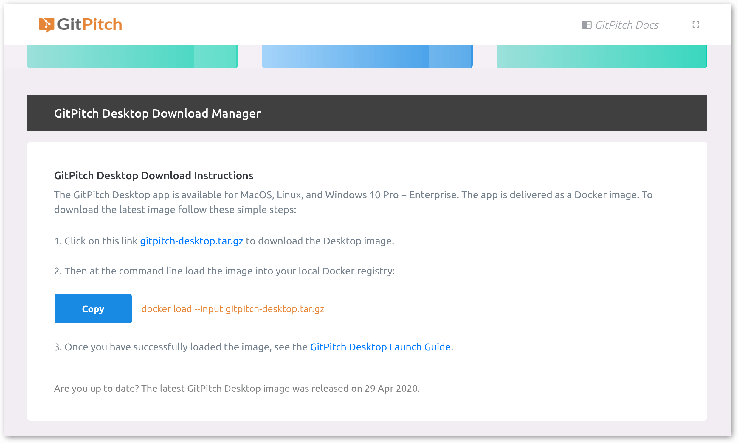 GITPITCH DASHBOARD DESKTOP DOWNLOAD